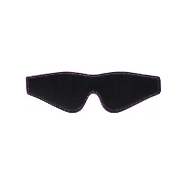 Чёрно-фиолетовая двусторонняя маска на глаза Reversible Eyemask - Ouch!. Фотография 2.