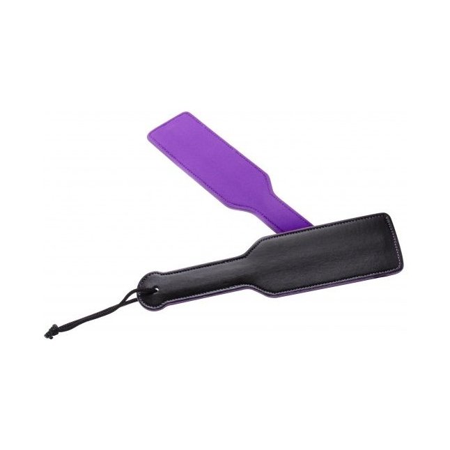 Чёрно-фиолетовый двусторонний пэддл Reversible Paddle - 32 см - Ouch!