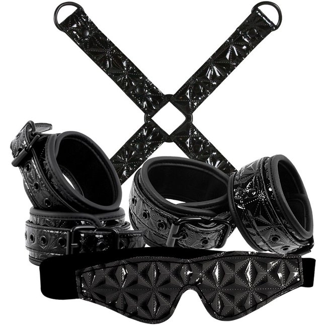 Чёрный набор для бондажа Bondage Kit - Sinful