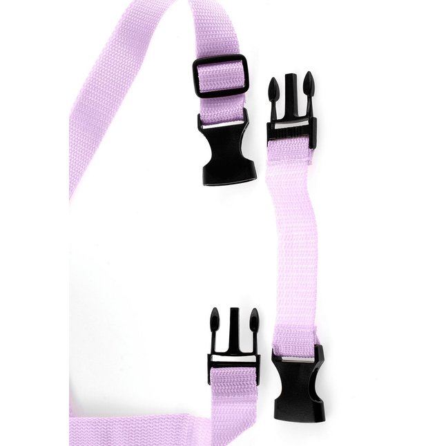 Фиолетовый страпон Tru-Fit Strap-On - 18 см - Fetish Fantasy Series. Фотография 5.