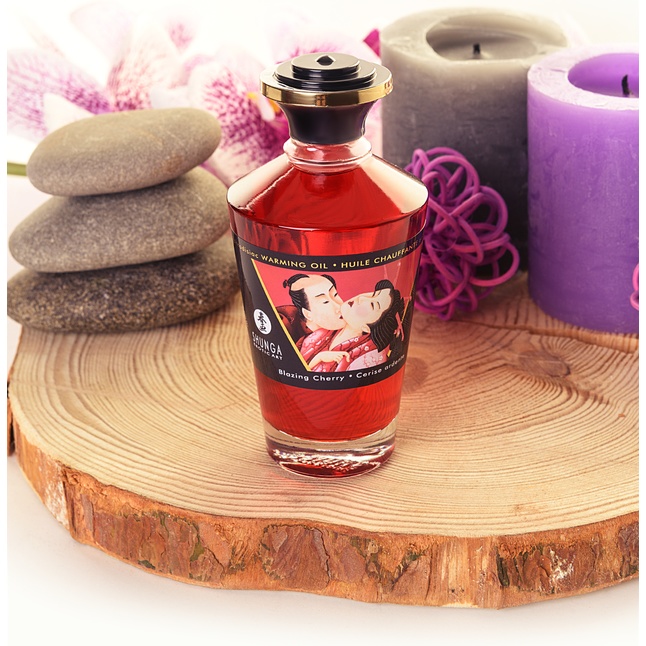 Массажное интимное масло с ароматом вишни - 100 мл. Фотография 7.