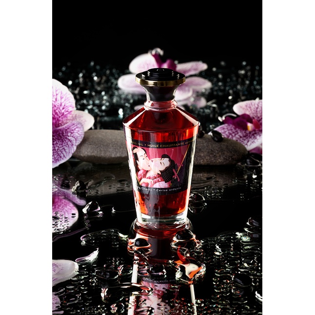 Массажное интимное масло с ароматом вишни - 100 мл. Фотография 8.