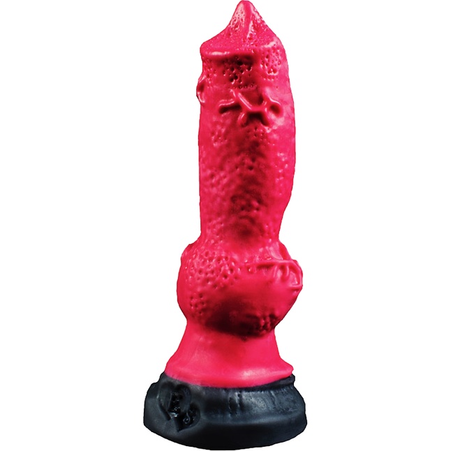 Розовый фаллоимитатор собаки Акита - 25 см