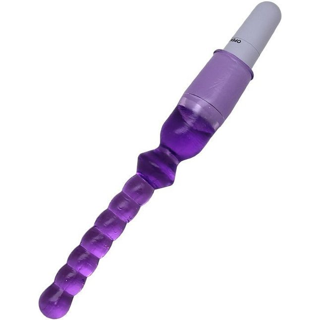 Фиолетовый гелевый анальный вибратор - 25 см. Фотография 3.