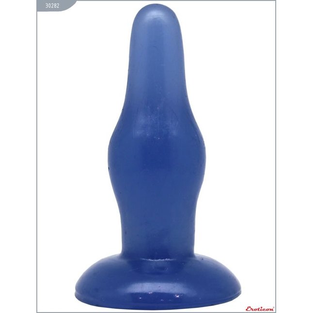 Синяя анальная пробка из геля - 11,5 см