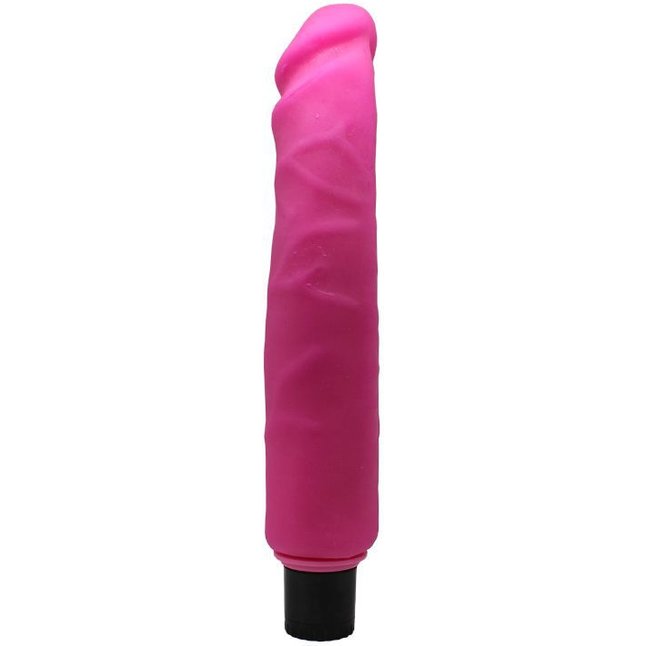 Розовый вибратор из ультраскин - 22,5 см