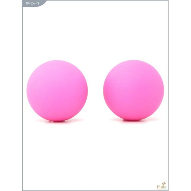 Металлические вагинальные шарики с розовым силиконовым покрытием. Фотография 3.