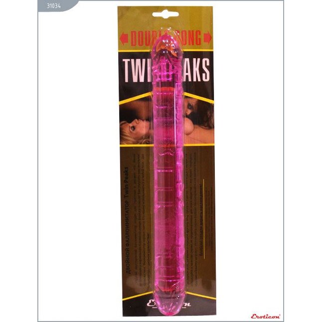 Розовый двусторонний фаллоимитатор Twin Peaks - 33,5 см. Фотография 4.