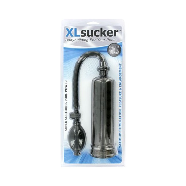 Чёрная вакуумная помпа XLsucker Penis Pump. Фотография 4.