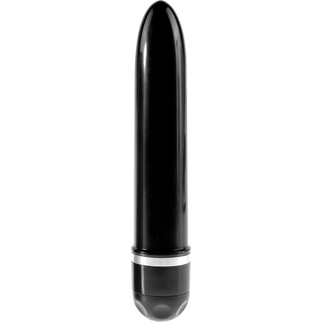 Чёрный вибратор-реалистик 5 Vibrating Stiffy - 16,5 см - King Cock. Фотография 3.