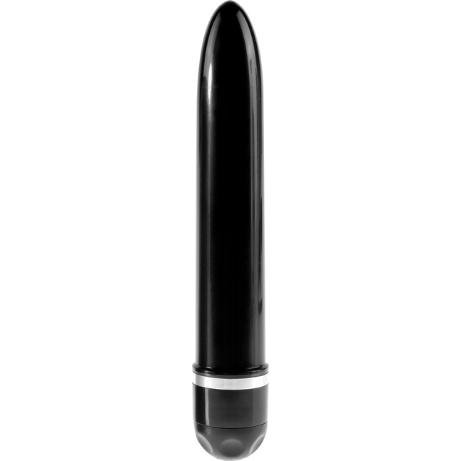 Чёрный вибратор-реалистик 8 Vibrating Stiffy - 24,8 см - King Cock. Фотография 3.