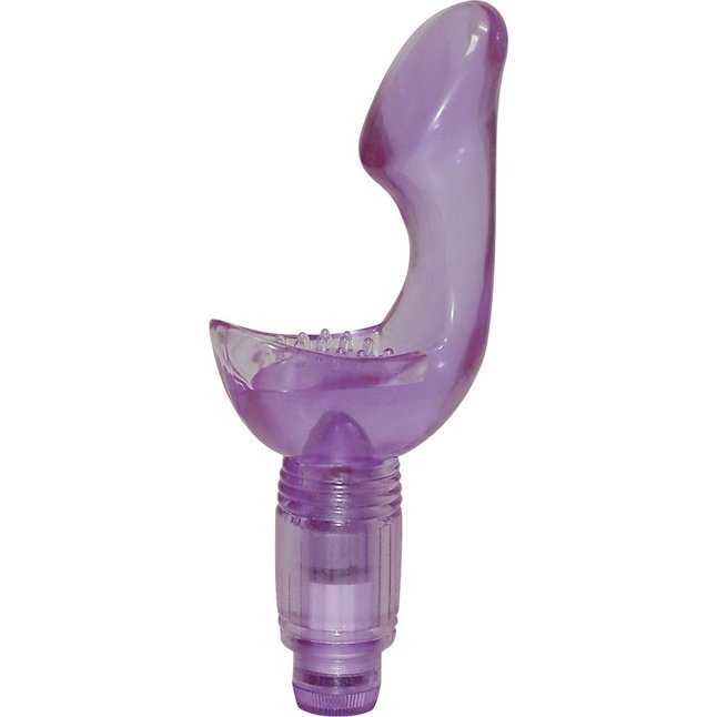 Фиолетовый вибромассажёр для клитора и половых губ - You2Toys. Фотография 2.