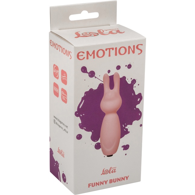 Розовый мини-вибратор с ушками Emotions Funny Bunny Light pink - Emotions. Фотография 3.