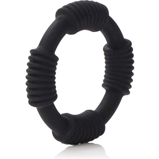 Чёрное эрекционное кольцо Adonis Silicone Rings Hercules - Adonis. Фотография 2.