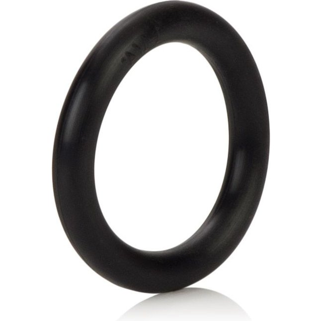 Чёрное эрекционное кольцо Black Rubber Ring - Rings!. Фотография 2.