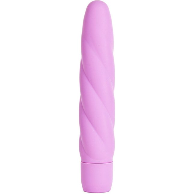 Розовый вибратор Silicone Twist - 19,7 см - Shots Toys