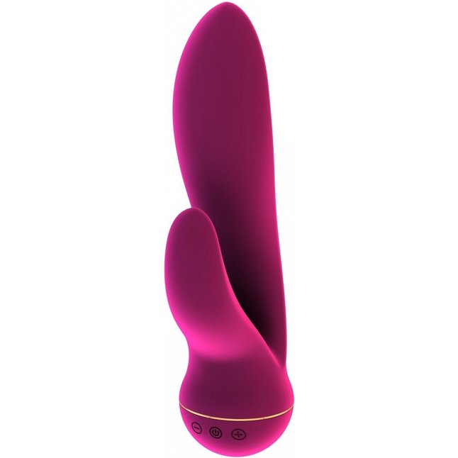 Розовый вибратор Nim с клиторальным отростком - 18,8 см - Vive