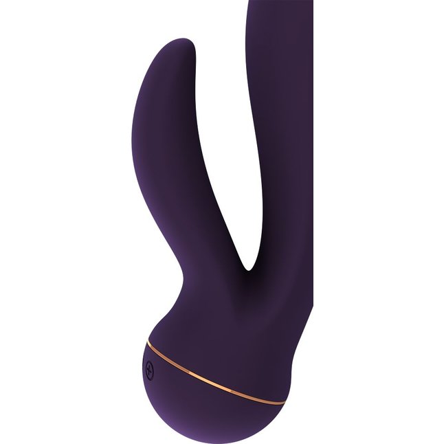 Фиолетовый вибратор Nim с клиторальным отростком - 18,8 см - Vive. Фотография 3.