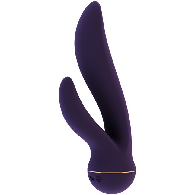 Фиолетовый вибратор Nim с клиторальным отростком - 18,8 см - Vive. Фотография 4.