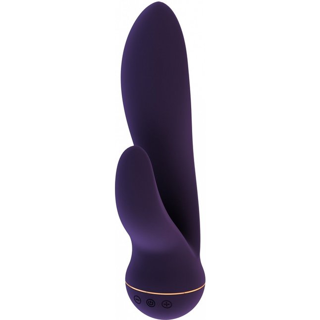Фиолетовый вибратор Nim с клиторальным отростком - 18,8 см - Vive
