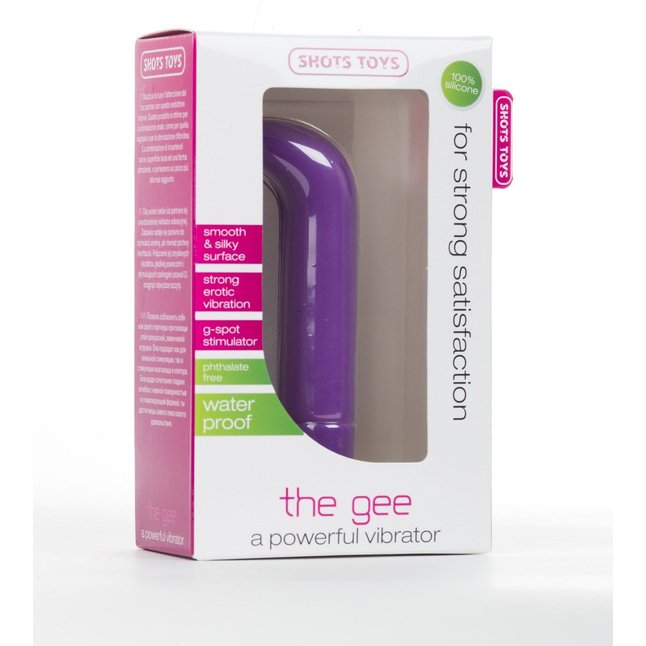 Фиолетовый вибратор The Gee - 10,5 см - Shots Toys. Фотография 2.