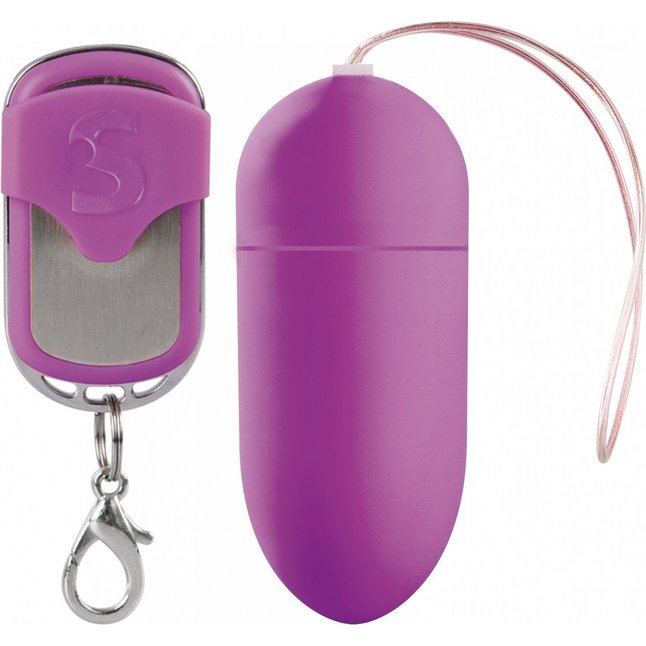 Фиолетовое перезаряжаемое виброяйцо с ДУ Rechargeable Vibrating Egg - Shots Toys