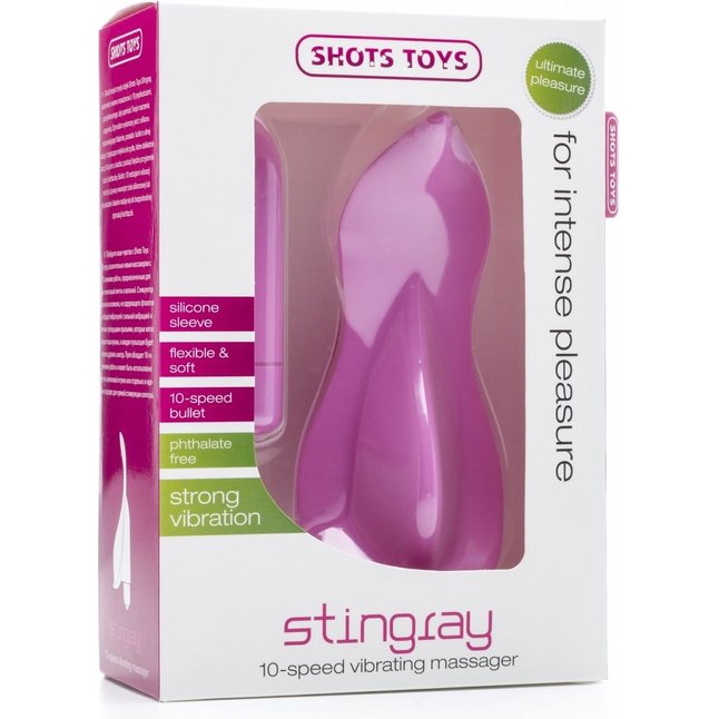Розовый клиторальный вибратор Stingray - Shots Toys. Фотография 2.