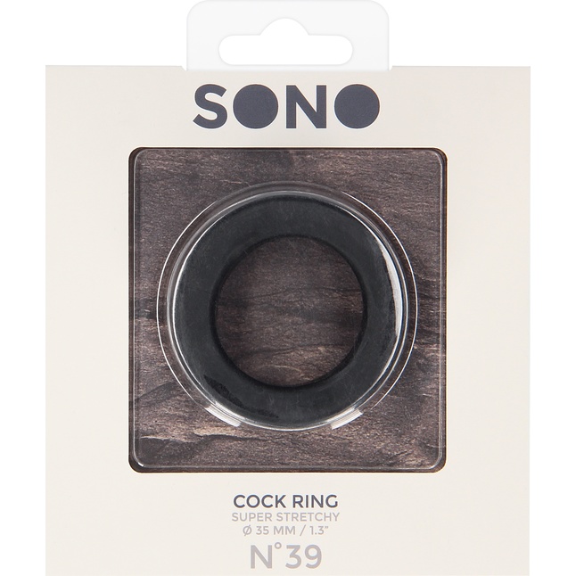 Чёрное эрекционное кольцо Cockring No.39 - Sono. Фотография 3.