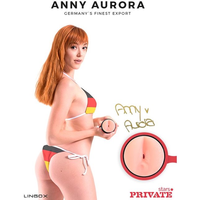 Мастурбатор-анус Private Anny Aurora Ass в тубе с хвостиком для массажа простаты. Фотография 6.