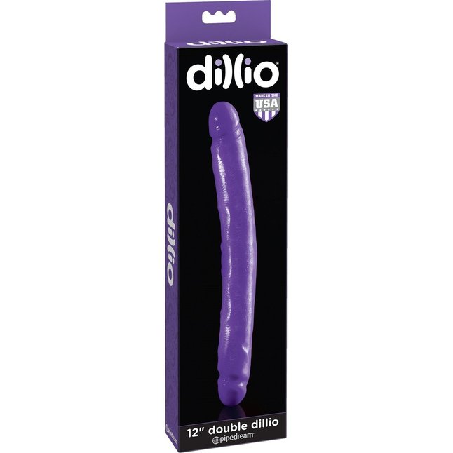 Двухголовый фиолетовый фаллоимитатор Double Dillio - 30,5 см - Dillio. Фотография 4.