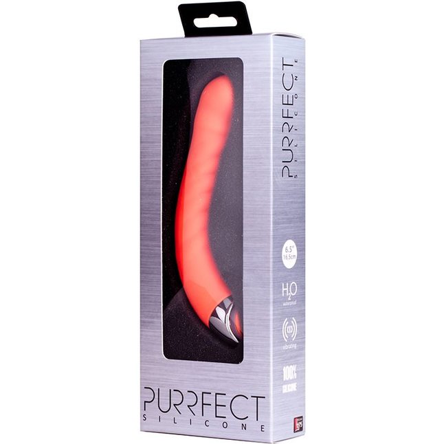 Оранжевый G-вибратор из силикона PURRFECT SILICONE G-SPOT VIBRATOR - 16,5 см - Purrfect Silicone. Фотография 2.