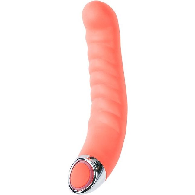 Оранжевый G-вибратор из силикона PURRFECT SILICONE G-SPOT VIBRATOR - 16,5 см - Purrfect Silicone