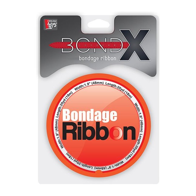 Красная лента для связывания BONDX BONDAGE RIBBON - 18 м - BondX. Фотография 2.