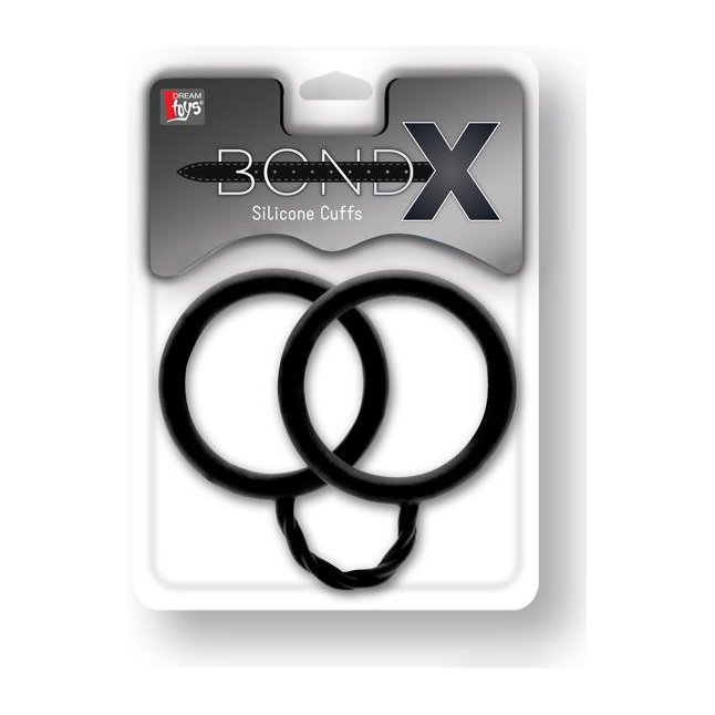 Чёрные силиконовые наручники BONDX SILICONE CUFFS - BondX. Фотография 2.