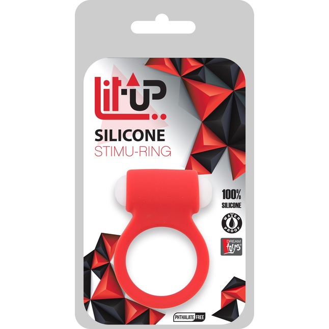 Красное эрекционное виброкольцо LIT-UP SILICONE STIMU RING 3 RED - Lit-Up. Фотография 2.