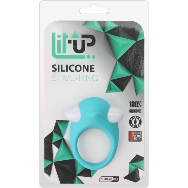 Голубое эрекционное кольцо LIT-UP SILICONE STIMU RING 6 - Lit-Up. Фотография 2.