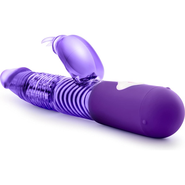 Фиолетовый вибратор с клиторальной стимуляцией Luxe Rabbit 2 - 26 см - Luxe. Фотография 3.