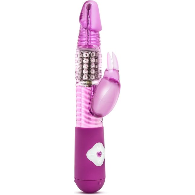 Розовый вибратор с клиторальной стимуляцией Luxe Rabbit - 26 см - Luxe