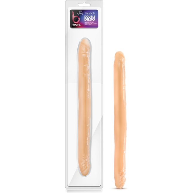 Телесный двусторонний фаллоимитатор B Yours 16 Double Dildo - 40,6 см - B Yours. Фотография 4.