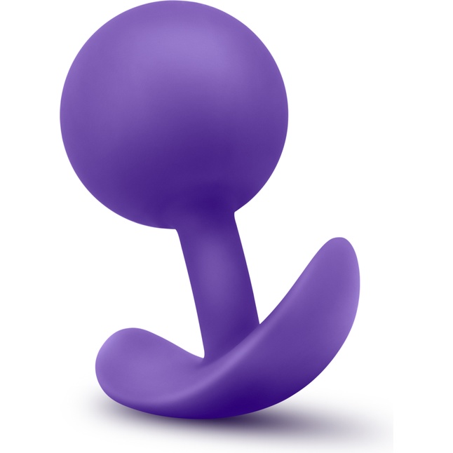Фиолетовая пробка-шар для ношения Luxe Wearable Vibra Plug - 8,9 см - Luxe. Фотография 2.
