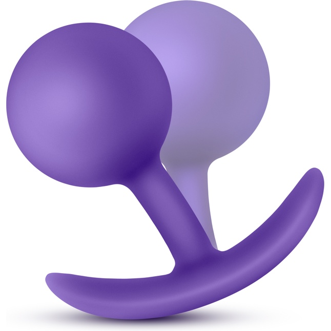 Фиолетовая пробка-шар для ношения Luxe Wearable Vibra Plug - 8,9 см - Luxe. Фотография 3.