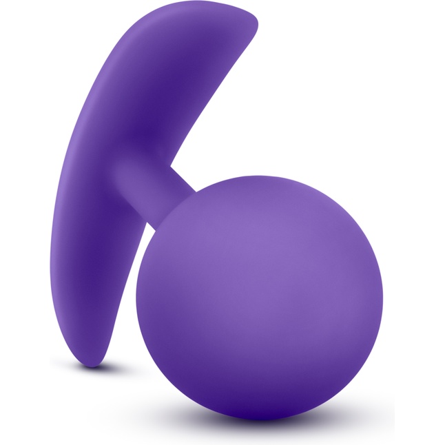 Фиолетовая пробка-шар для ношения Luxe Wearable Vibra Plug - 8,9 см - Luxe. Фотография 5.