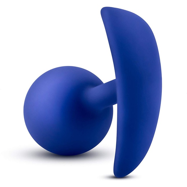 Синяя анальная пробка для ношения Performance Wearable Vibro Plug - 8,4 см - Performance. Фотография 4.