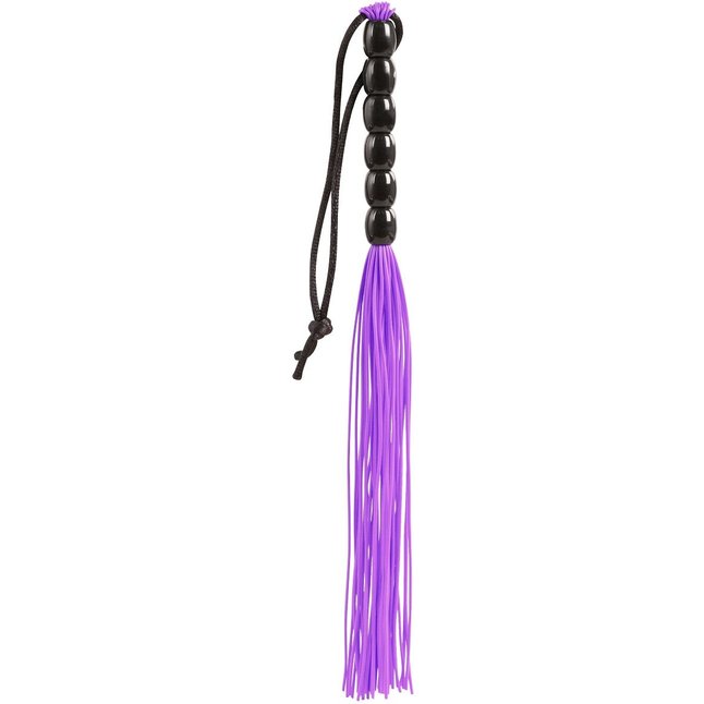 Фиолетовая мини-плеть из резины Rubber Mini Whip - 22 см - Guilty Pleasure