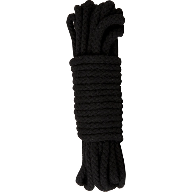 Чёрная хлопковая веревка для связывания Bondage Rope 33 Feet - 10 м - Guilty Pleasure