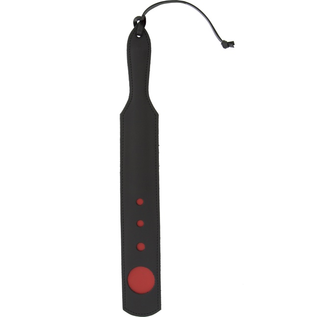 Чёрный пэддл с красным геометрическим узором O-Impression Paddle - 40 см - Guilty Pleasure