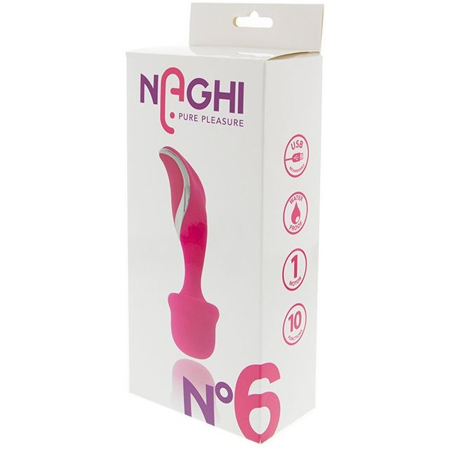 Розовый вибратор-жезл NAGHI NO.6 - 17,5 см - Naghi by Tonga. Фотография 2.