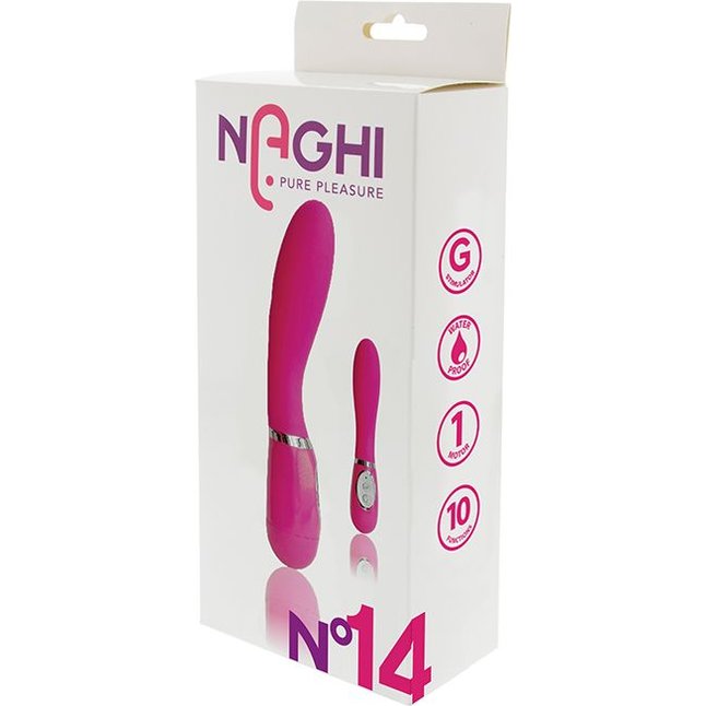 Розовый вибратор для G-стимуляции NAGHI NO.14 - 20 см - Naghi by Tonga. Фотография 2.