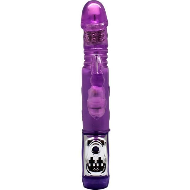 Фиолетовый вибратор с ротацией и функцией Up Down - 24 см. Фотография 2.