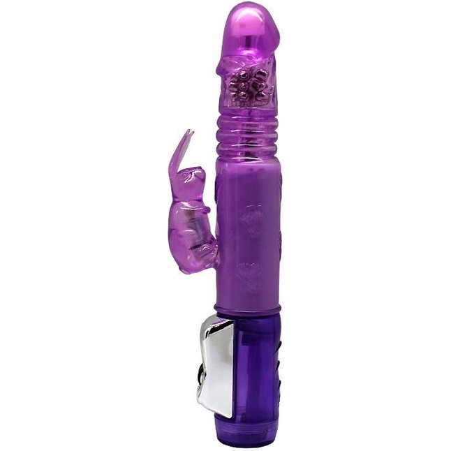Фиолетовый вибратор с ротацией и функцией Up Down - 24 см. Фотография 3.